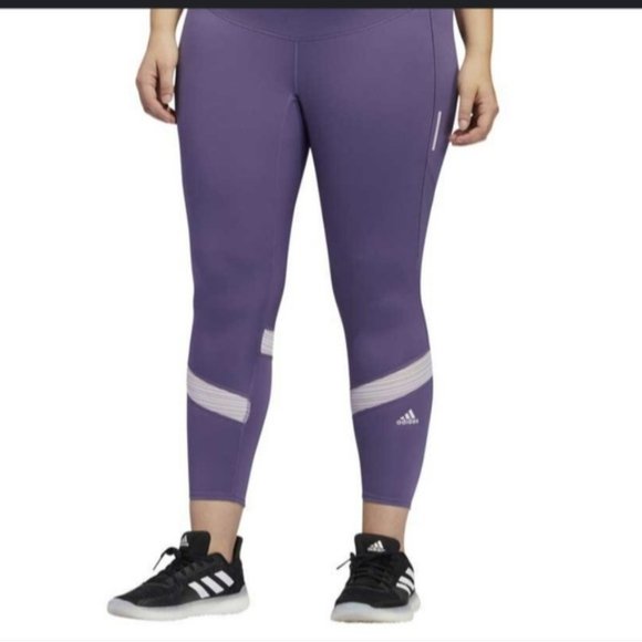 New Adidas 4x plus size leggings in purple - Picture 1 of 8